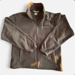 Columbia Men's Distressed Brown Fleece Jacket